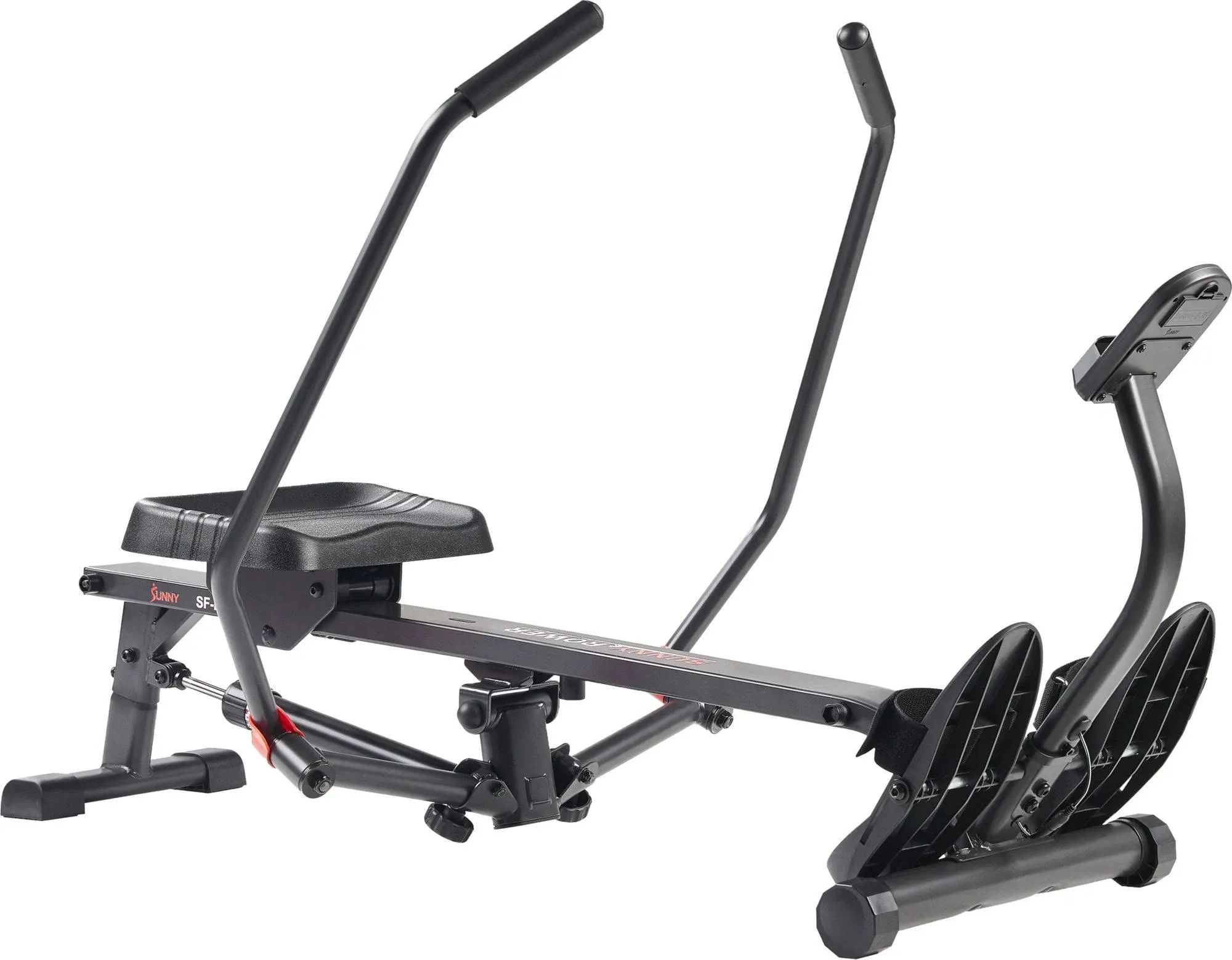 Sunny Health & Fitness Smart Compact Full Motion Rowing Machine, Full-Body Workout, Low-Impact, Extra-Long Rail, 350 LB Weight Capacity and Optional SunnyFit® App Enhanced Bluetooth Connectivity