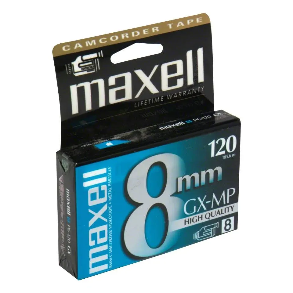 Sealed Maxell 8 8mm GX-MP High Quality 120 Camcorder Video Cassette Tape 