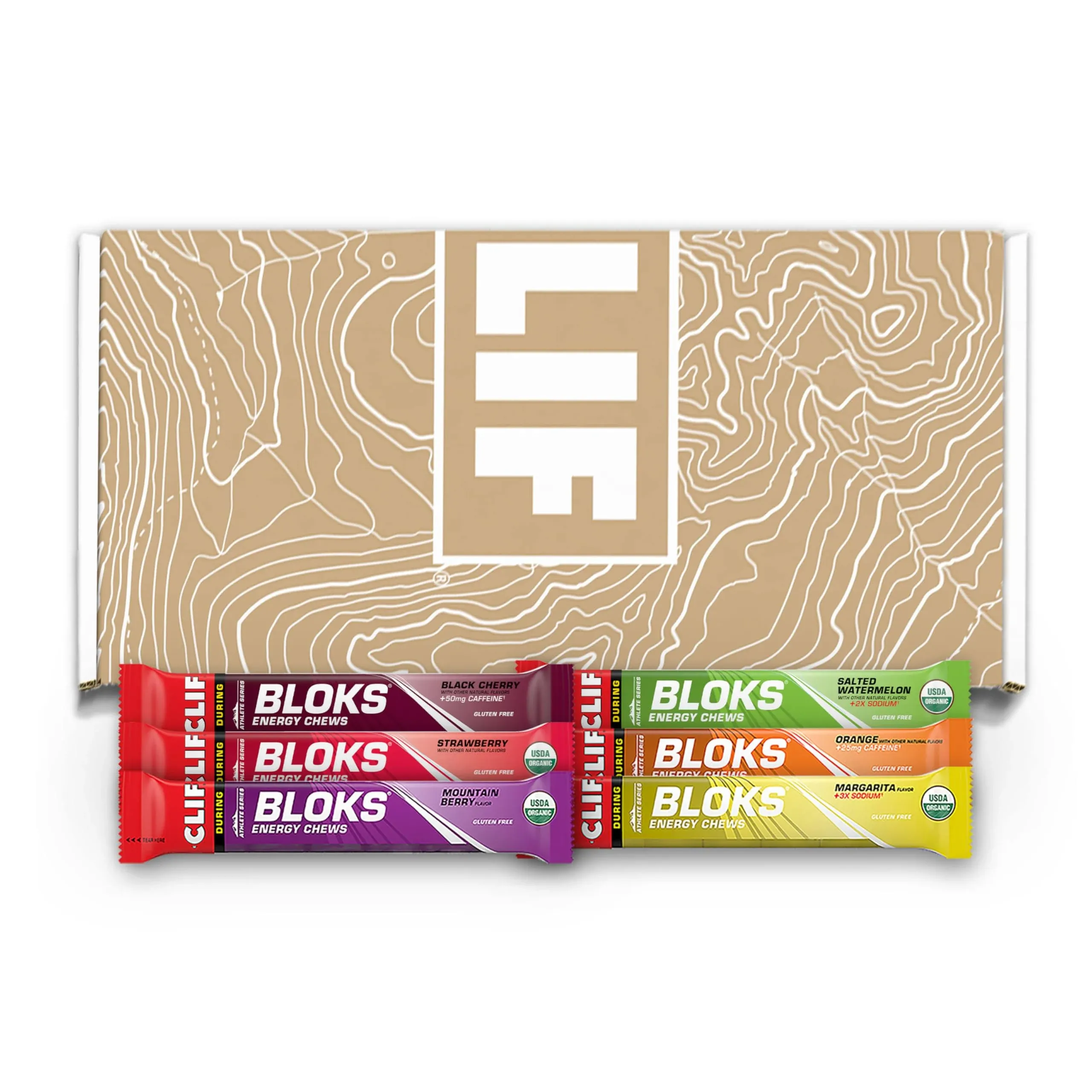 CLIF BLOKS - Energy Chews - Variety Pack - Non-GMO - Plant Based - Fast Fuel for Cycling and Running - Quick Carbohydrates and Electrolytes - 2.12 oz. Packets (12 Count)