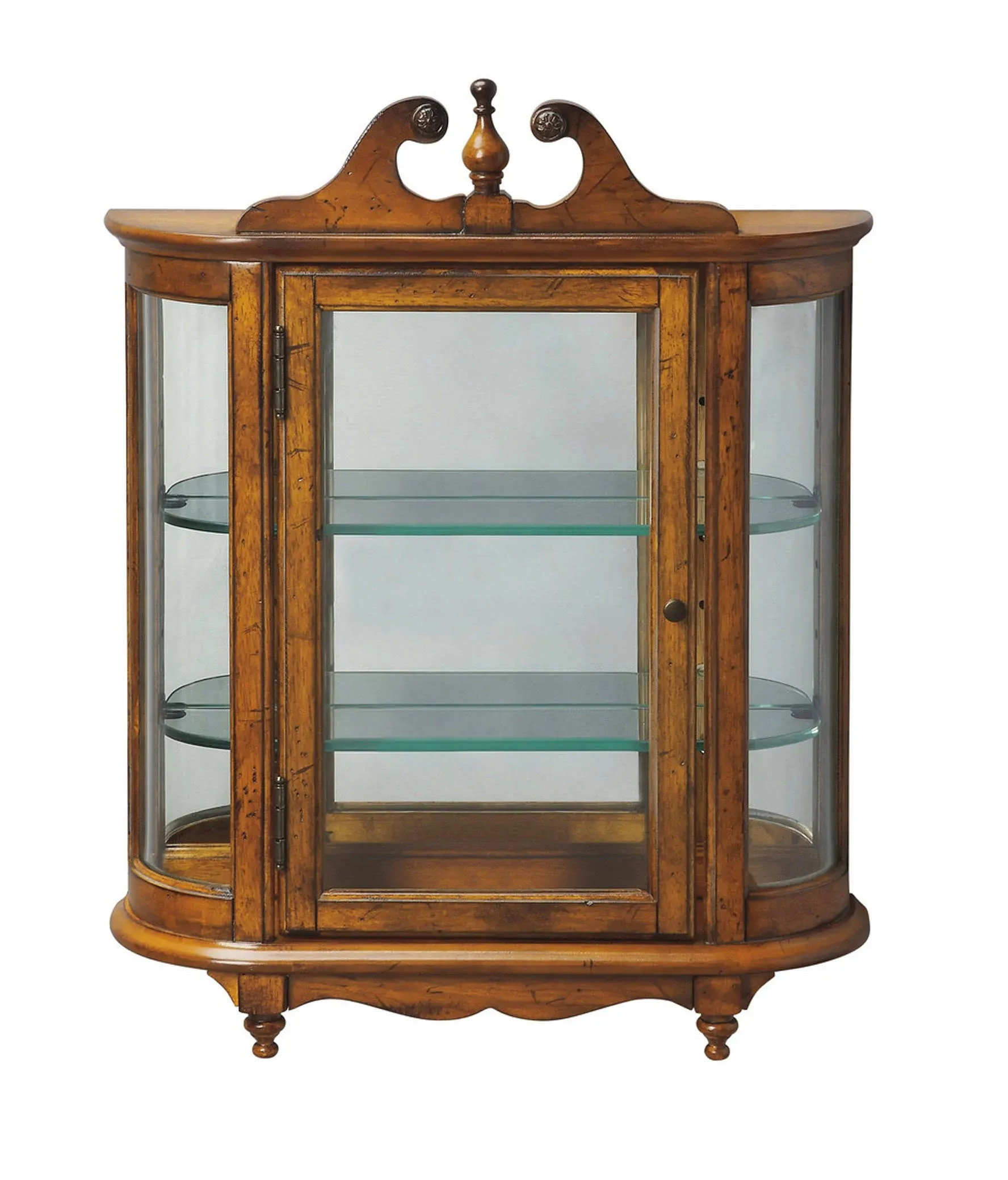 Butler Melinda Oak Wall Curio In Brown