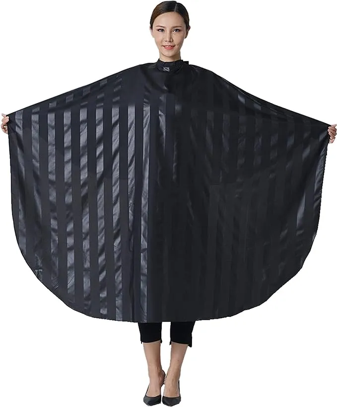 Professional Salon Cape Polyester Barber Cape Hair Cut Cape,54”x62”,Black,C035001C