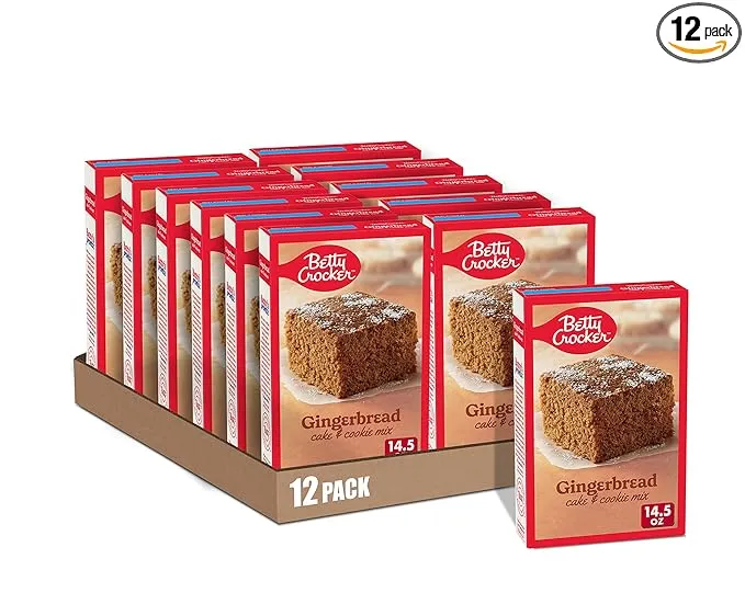 Betty Crocker Gingerbread Cake and Cookie Mix, 14.5 oz. (Pack of 12)