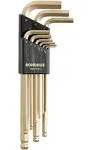 Bondhus Goldguard Balldriver L-Wrench Sets, 9 Per Holder, Hex Ball Tip, Metric - 1 per SET - 38099