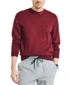 Mens Navtech V-neck Sweater In Deep Crimson