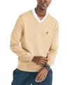 Men's Navtech Performance Classic-fit Soft V-neck Sweater In Beige