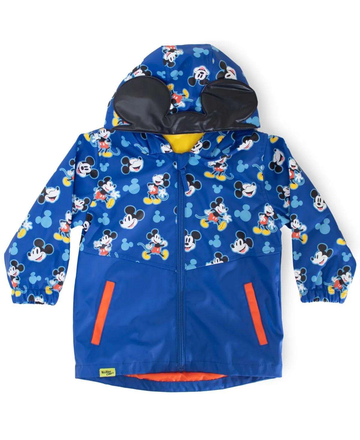 "Kids' Mickey Musketeer Water Resistant Raincoat In Blue"