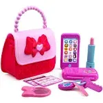 Playkidz Princess My First Purse Set - 8 Pieces Kids Play Purse and Accessories, Pretend Play Toy Set with Cool Girl Accessories, Includes Phone and B