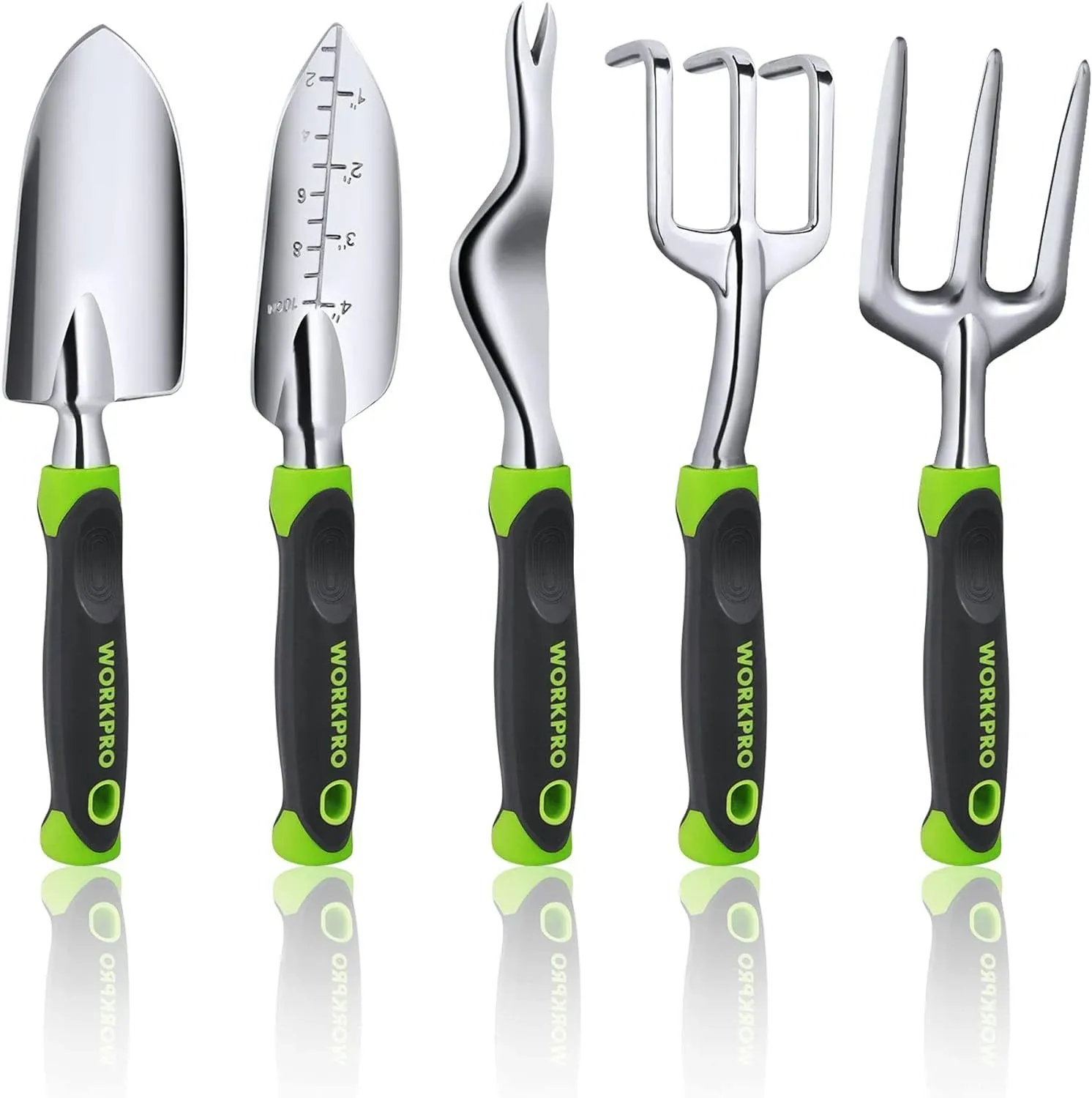 WorkPro Garden Tool Set 5 Pieces Gardening Work Gifts Cast Aluminum Outdoor Hand