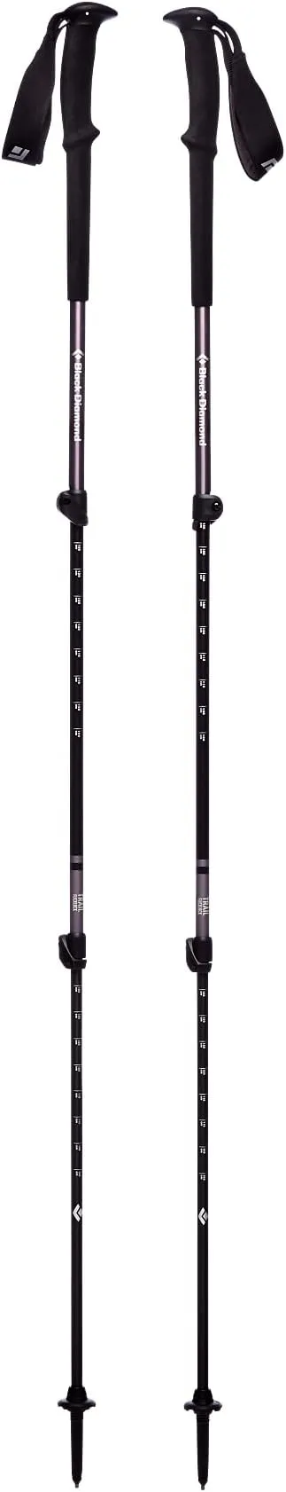 Black Diamond Trail Trekking Poles, Pair of 2 Lightweight Collapsible Aluminum Hiking Sticks for Trekking, Backpacking, Walking