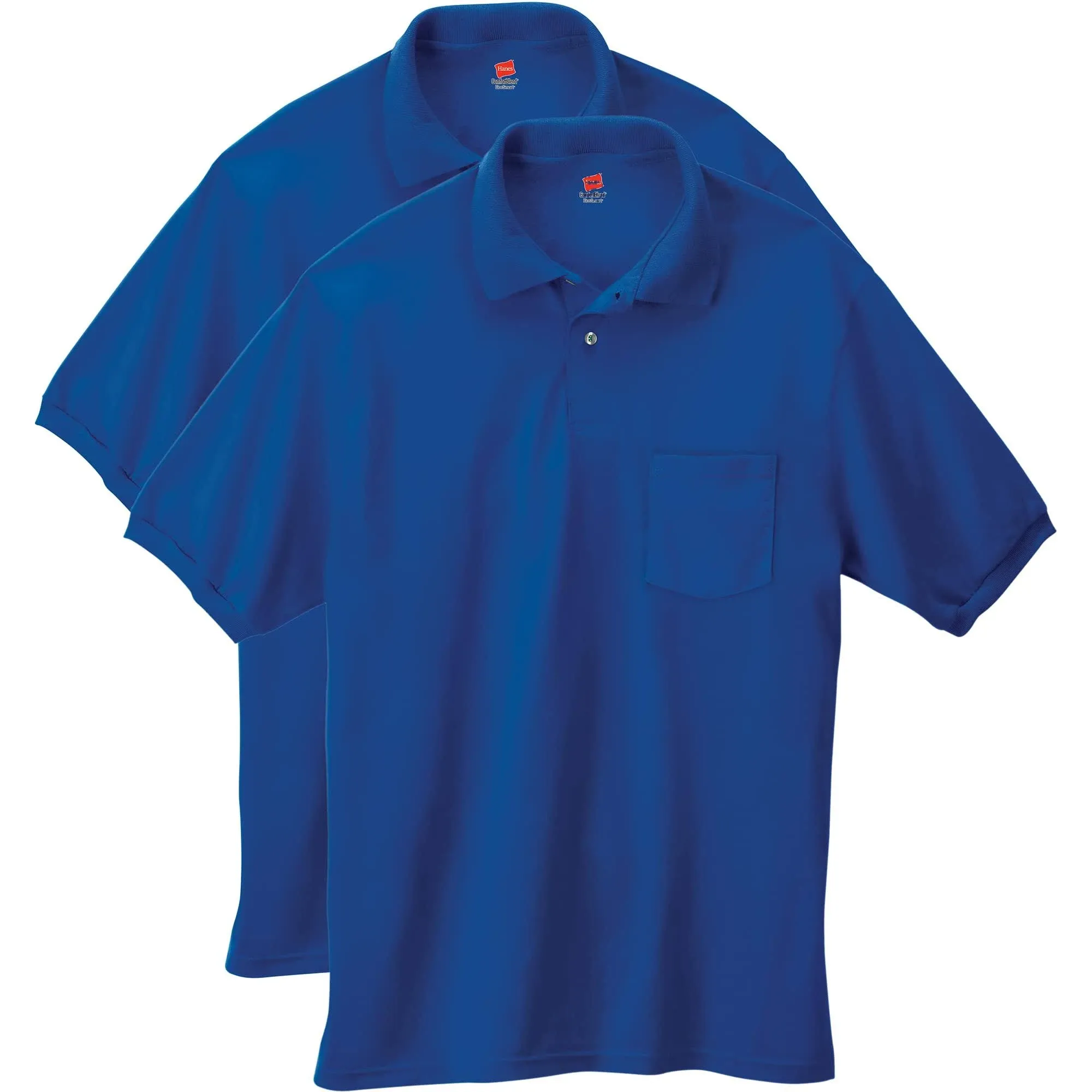 Hanes Men's EcoSmart Pocket Polo Shirt