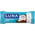 Clif Luna Bar Chocolate Dipped Coconut - Box of 15 bars - GLUTEN FREE!!