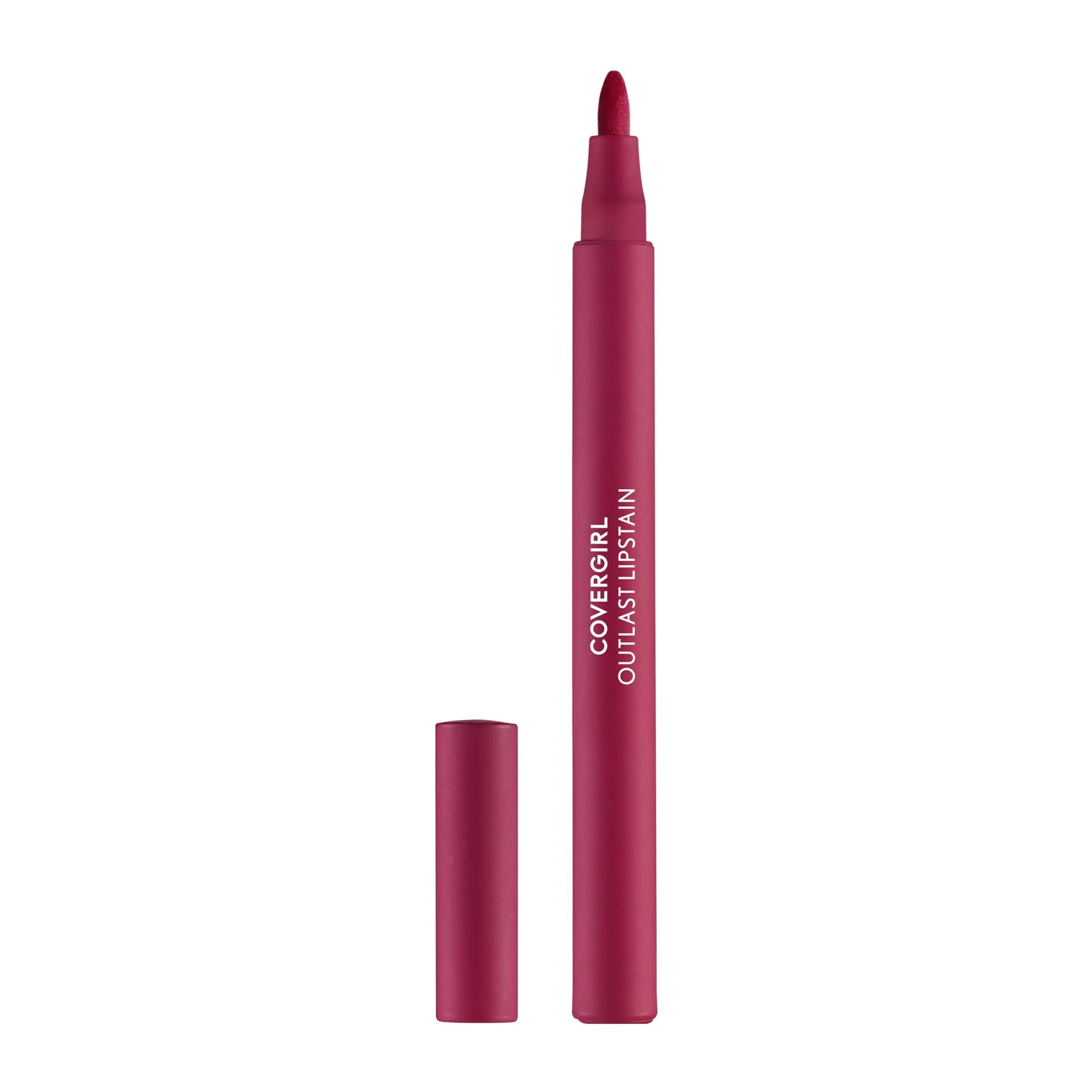 COVERGIRL Outlast, 05 All-Star, Lipstain, Smooth Application, Precise Pen-Like Tip, Transfer-Proof, Satin Stained Finish, Vegan Formula, 0.06oz