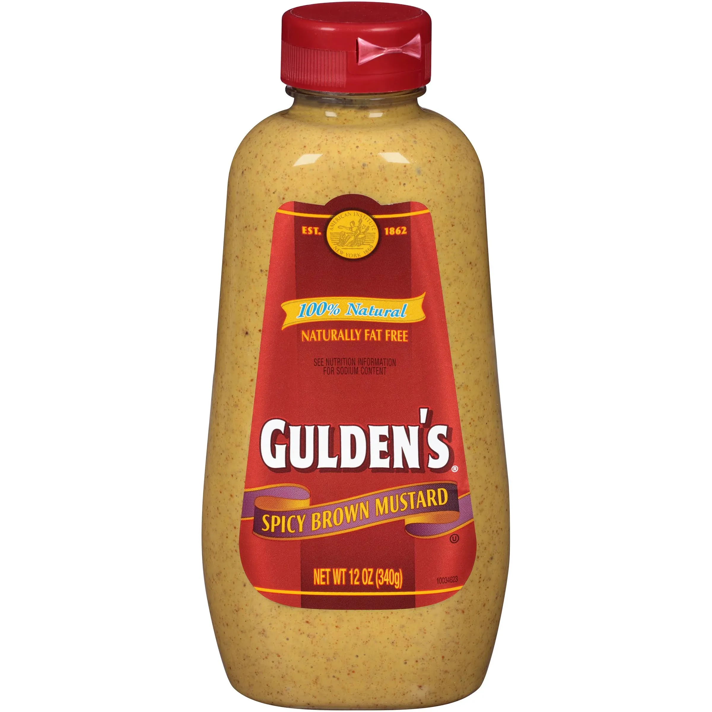 Gulden's Mustard, Spicy Brown - 12 oz