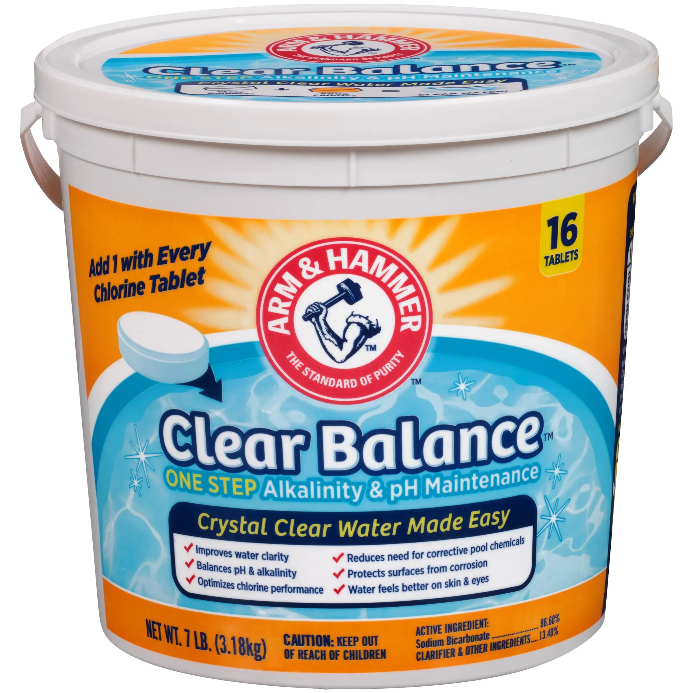 Clear Balance Swimming Pool Maintenance Tablets, 16 Count. NEW