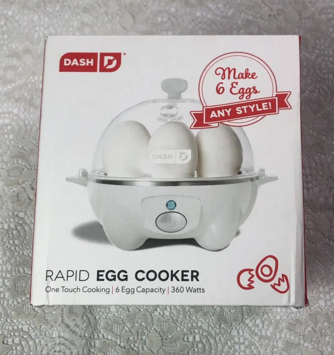 Dash Rapid Egg Cooker 6 Egg Capacity Electric Egg Cooker for Hard Boiled Eggs Poached Eggs Scrambled Eggs or Omelets with Auto Shut Off Feature Yellow