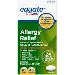 Equate Allergy Relief, Original Prescription Strength, 10 mg, Tablets - 45 tablets