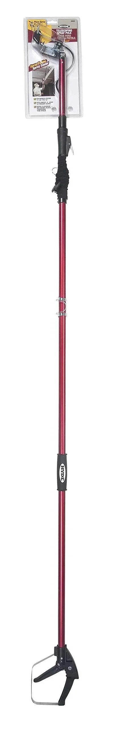 Hyde 28690 Quick Reach Telescoping Paint Pole And Spray Assembly 7-1/2&#039; To 12&#039;