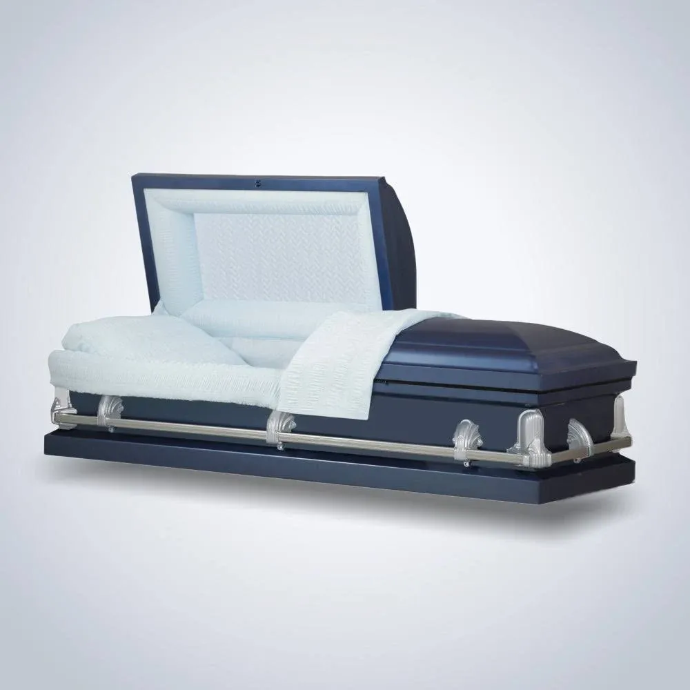 Titan Casket Andover Series Steel Casket (Dark Blue)