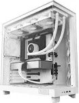 NZXT H6 Flow | CC-H61FW-01 | Kompaktes Mid-Tower Gehäuse mit zwei Kammern | Glaspaneele mit Panoramablick | Hochleistungs-Airflow-Panels | inklusive