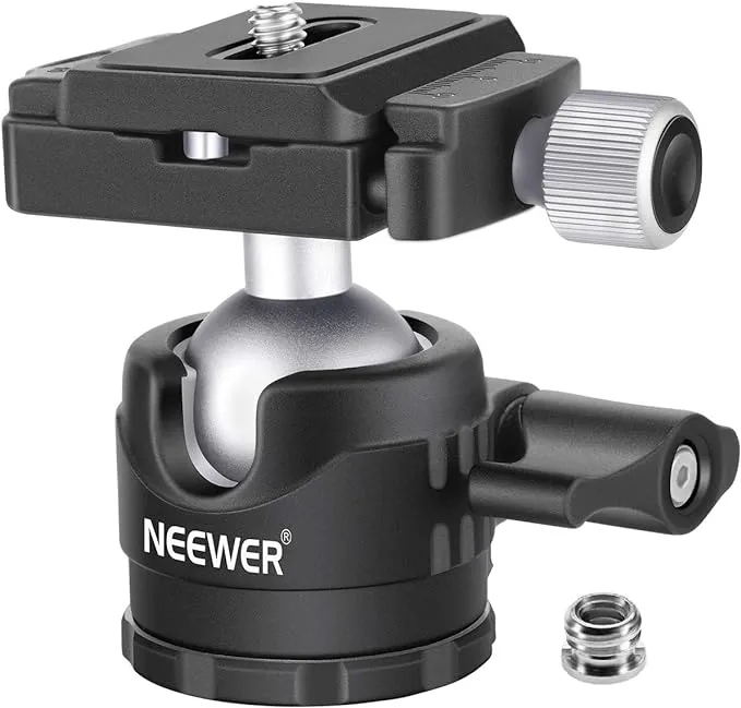 Neewer Low-Profile Ball Head 360 Degree Rotatable Tripod Head for DSLR Tripods