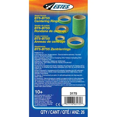 Estes BT5-BT55 Centering Rings