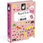 Janod MagnetiBook 66 pc Magnetic Girl Crazy Face Dress Up Game - Ages 3+ J02717