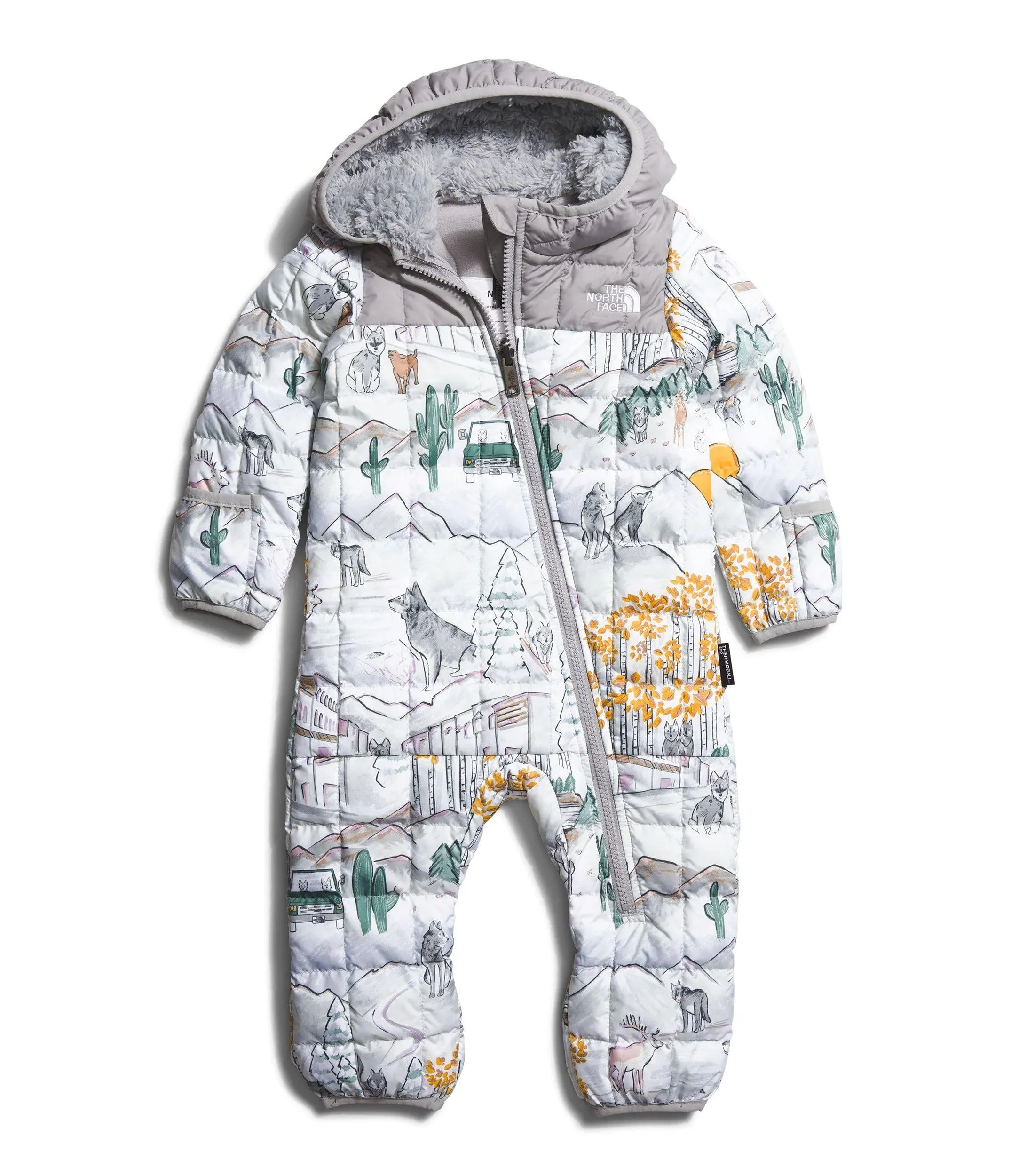 THE NORTH FACE ThermoBall™ One-Piece (Infant) Tnf White Like A Wolf Print 0-3 Months