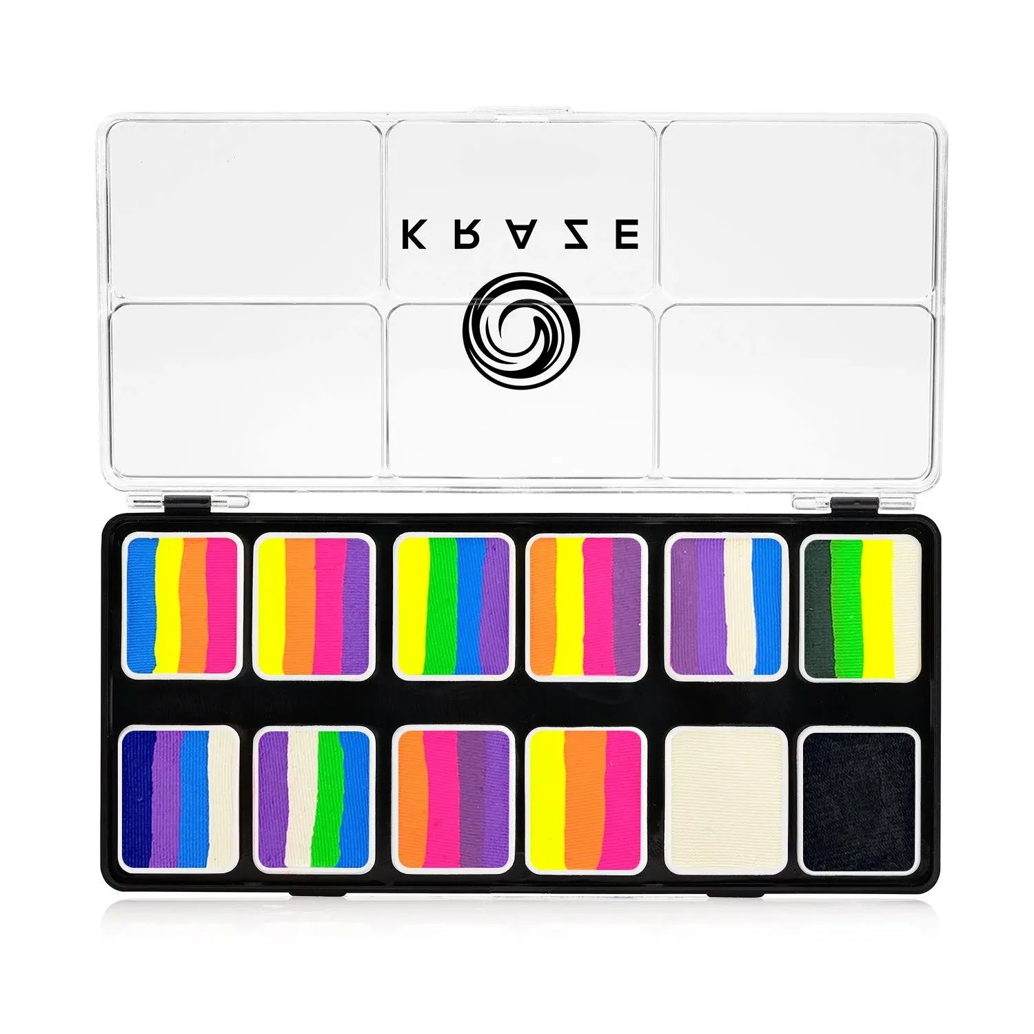 Kraze FX Face Paints | MINI SPLASH GLAM - 6 One Stroke Split Cake Palette (6 gm each)