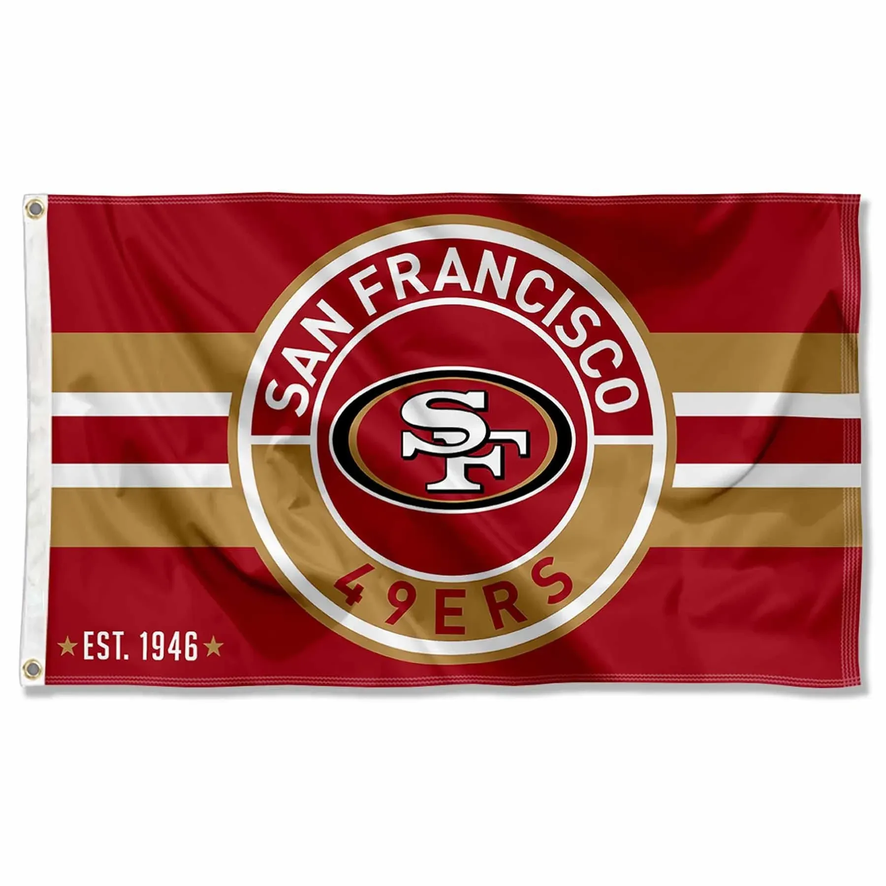 Sports Flags & Pennants Co. San Francisco 49ers Patch Button Circle Logo Banner Flag