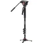 Manfrotto MVMXPRO500US XPRO Monopod+ Four-Section Aluminum with Fluid Video Head