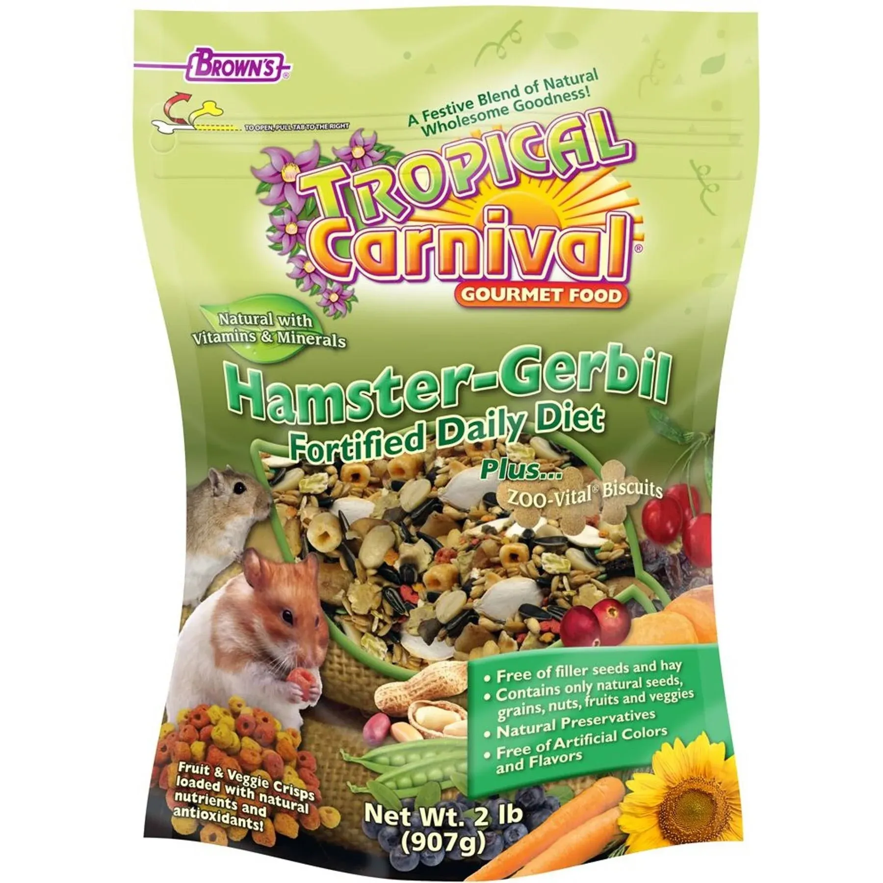 Tropical Carnival Natural Hamster & Gerbil Food (2 pound)