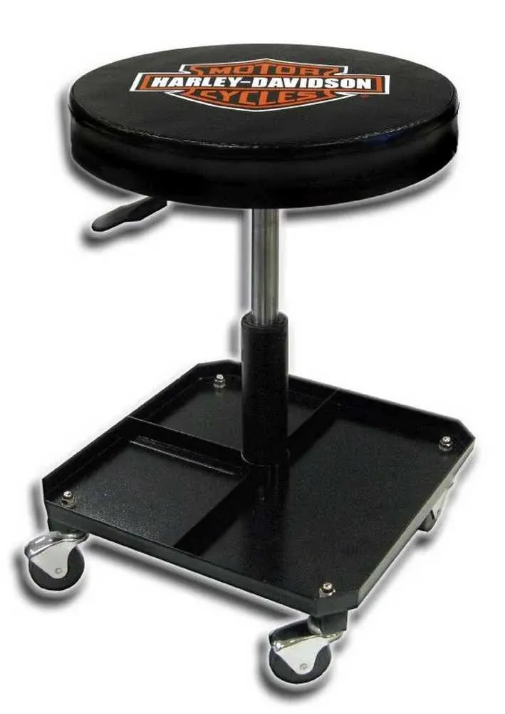 Harley-Davidso<wbr/>n Bar &amp; Shield Shop Stool Swivel &amp; Adjusted Seat Height P4766