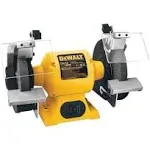 DEWALT Bench Grinder, 8 Inch, 3/4 HP, 3,600 RPM For Larger Grinding Applications(DW758), Yellow, Black, Gray