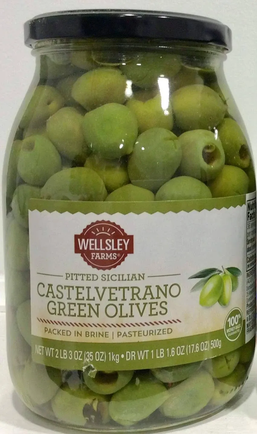 Castelvetrano Pitted Sicilian Green Olives, 35.3 oz. 