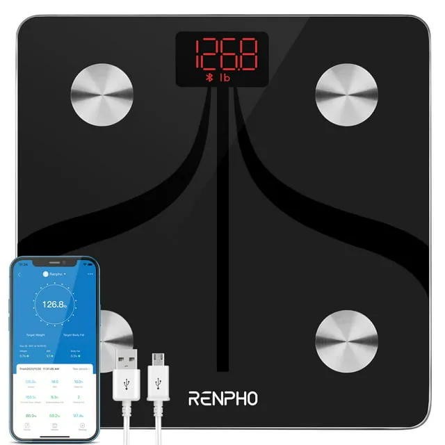 RENPHO Smart BMI,Weight Scale Digital Bathroom Body Fat Bluetooth