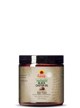 Jamaican Black Castor Oil Coconut Hair Food 4 oz | Seals, Softens, Defines & Promotes Hair Growth | Traditional Handmade Jamaican Black Castor Oil & Coconut |