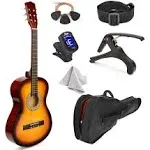 38" Wood Guitar With Case and Accessories for Kids/Boys/Girls/Teens/Beginners (Sunburst)