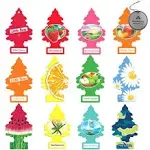 Little Trees Fruit Assorted Variety Pack of 12 Fresheners - 12 Different Fruit Scents of Air Fresheners - Car Air Freshener Home Air Freshner Scent