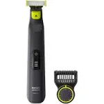 Philips Norelco OneBlade Pro Hybrid Electric Trimmer and Shaver, Black, 2 Piece, QP6530/70, Old Version