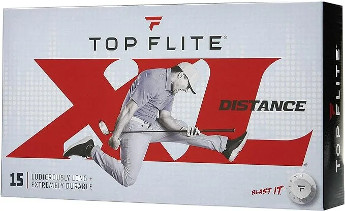 Top Flite XL Distance Golf Balls - 15 Pack NEW