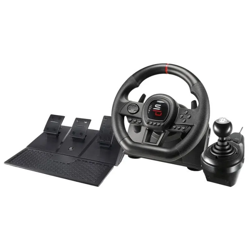 SUBSONIC Superdrive - GS650-X steering wheel with manual shifter, 3 pedals, and paddle shifters for Xbox Serie X/S, PS4, Xbox One (programmable for all games)