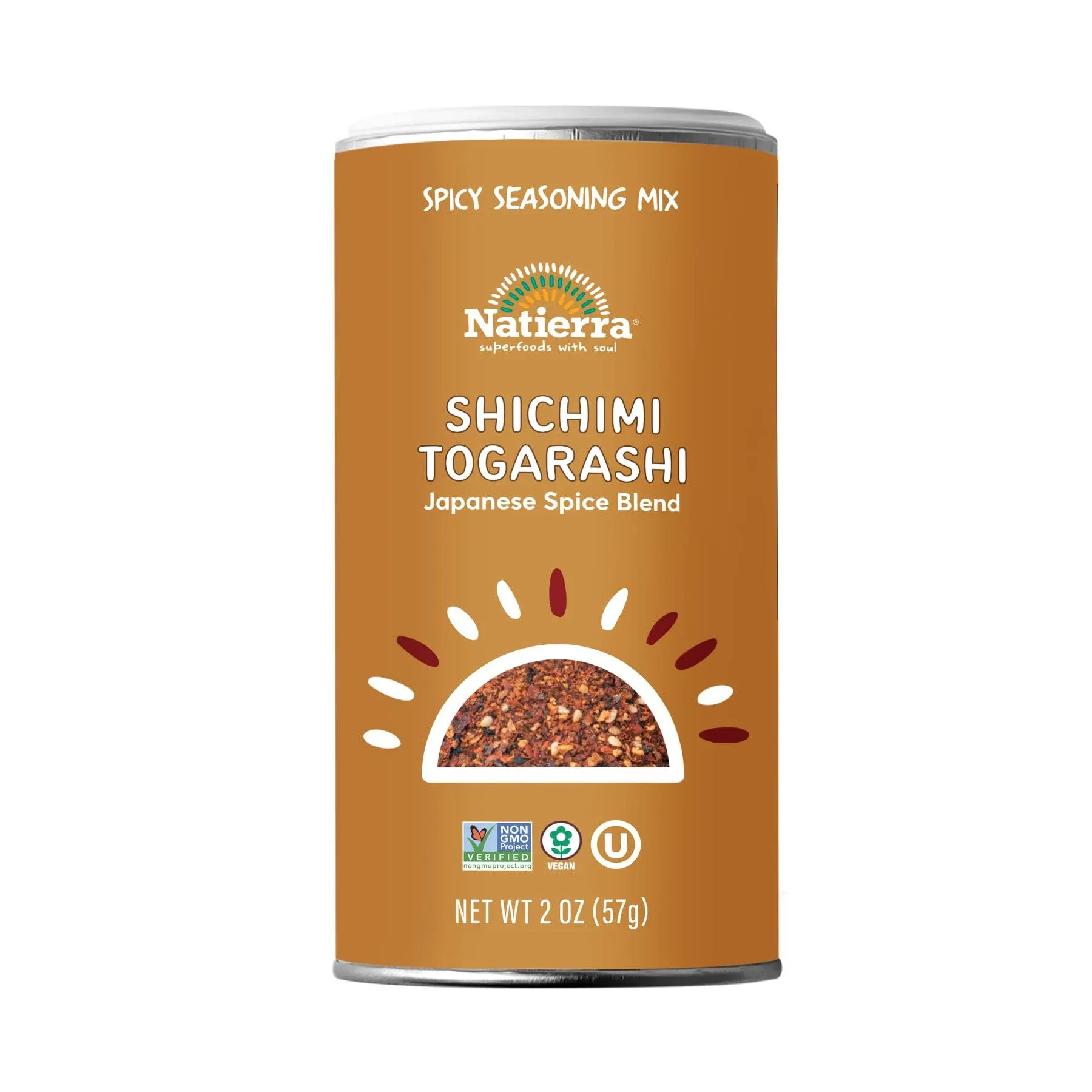 Natierra Spicy Seasoning Mix, Shichimi Togarashi Japanese Spice Blend, 2 Ounce (packaging may vary)