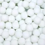 PMLAND 144 Washable Plastic Pong Game Balls Bulk for Table Tennis Carnival Pool Games Party Decoration White Color 38mm