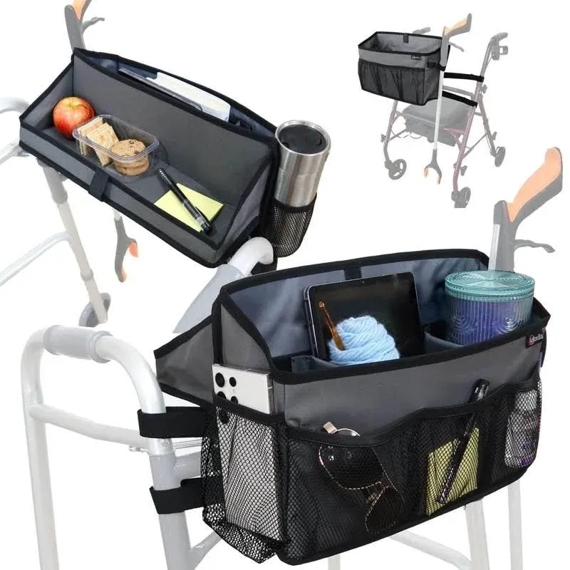 Walker Basket for Folding Walker, Walker Tray for Walker Bag for Walker Grabb...