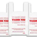 400 Pack Thank You Plastic Bags Bulk - Premium Quality 15 Mic (0.6 Mil) Thick Gr