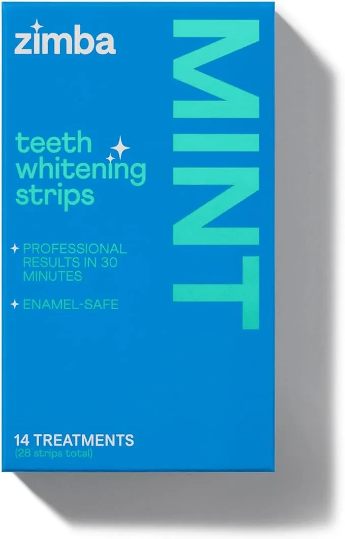 Zimba Minty Teeth Whitening Strips - 28 Count