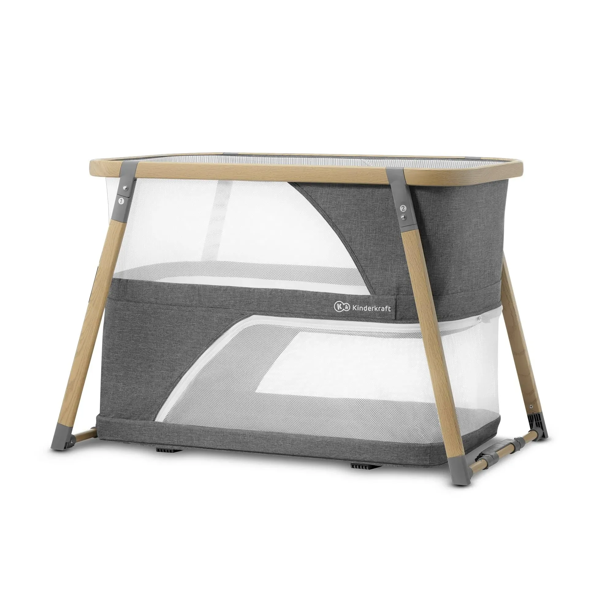 Kinderkraft Sofi Portable Travel Crib for Baby, Convertible Sleeping Cot 4 in 