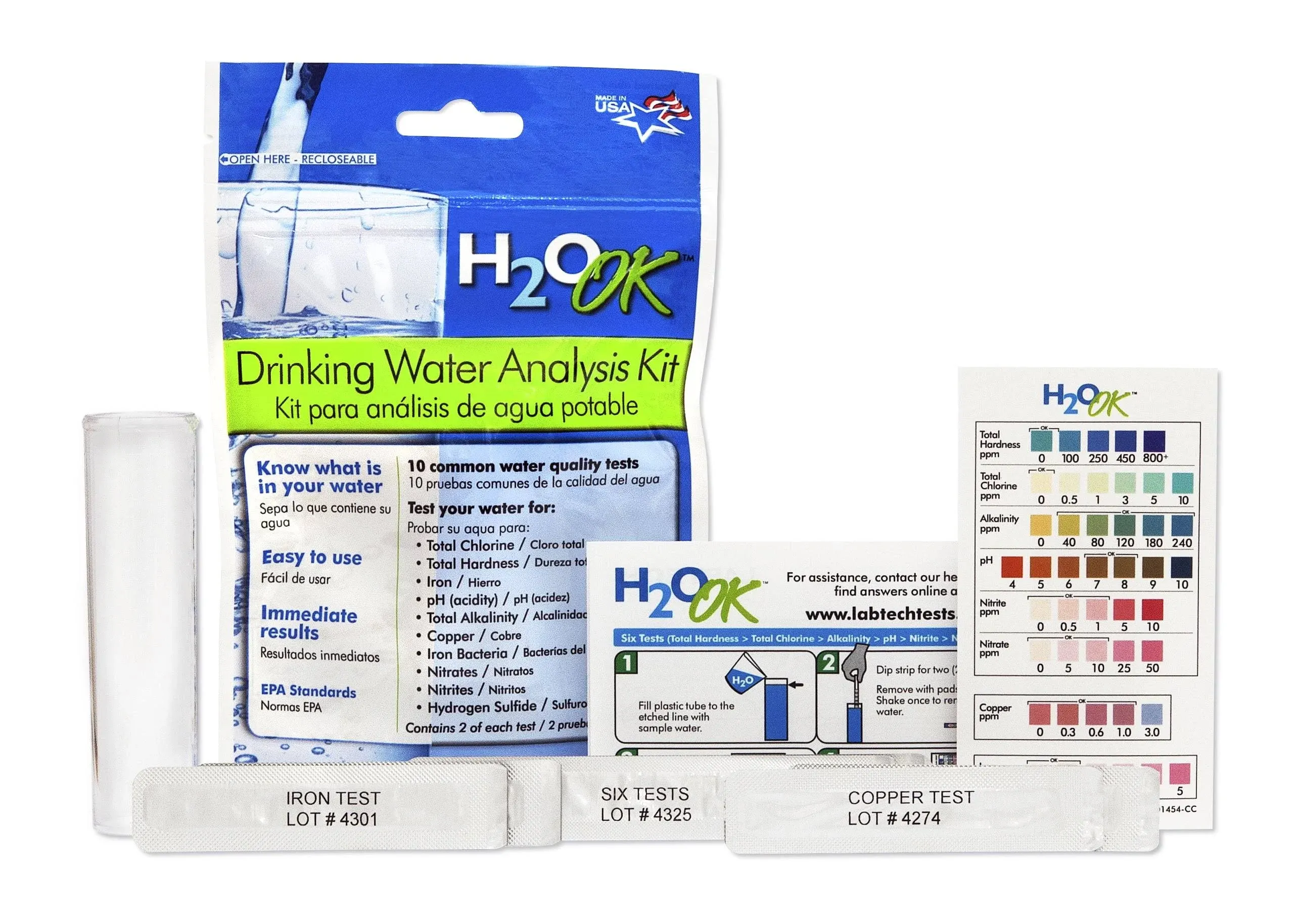 H2O OK Drinking Water Analysis Test Kit LT5010