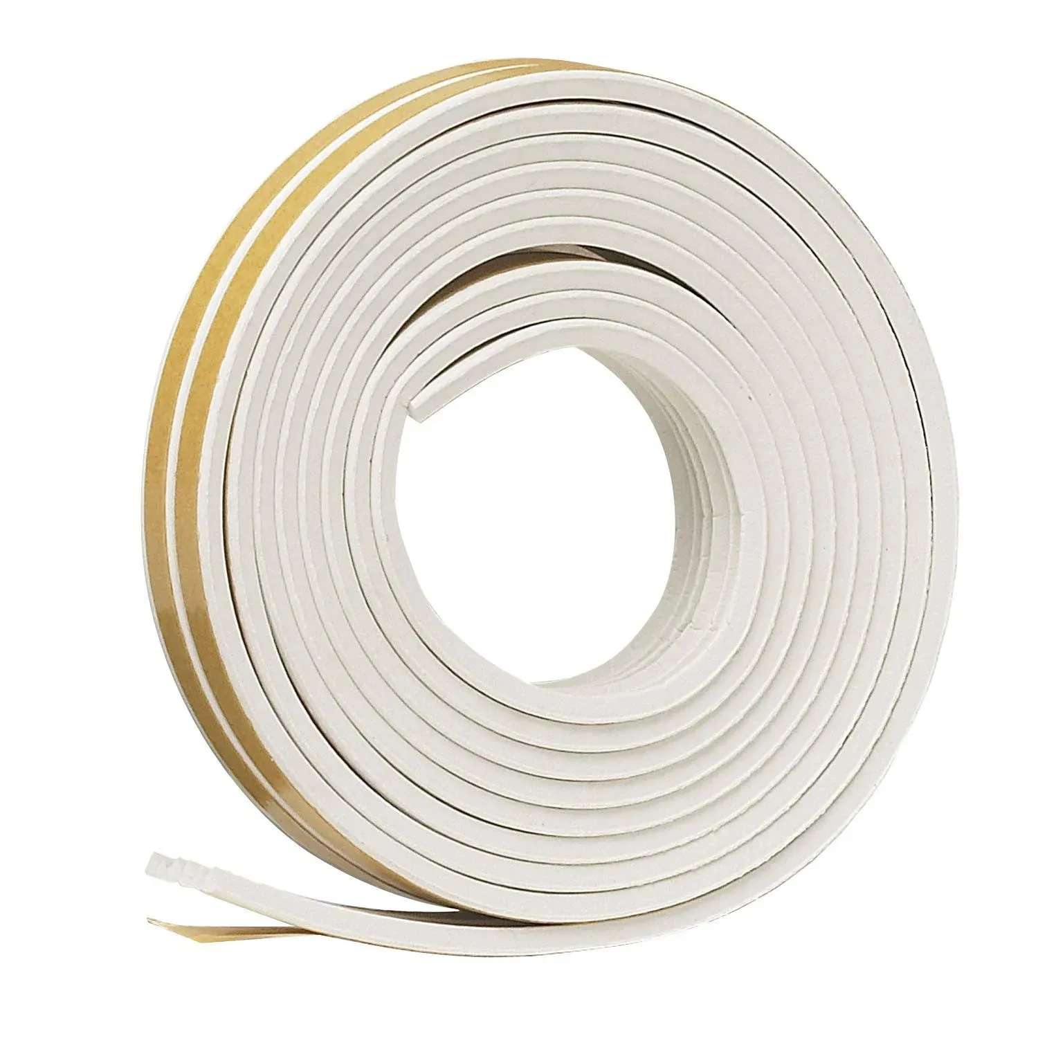 Frost King V23WA Ribbed Rubber Self-Stick Weatherseal Tape, 3/8" W, 1/8" T, 17 ft L, White