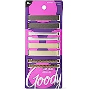 Goody Hair Barrettes Clips - 8 Count, Assorted Colors - Slideproof and Lock-In Place - Suitable for All Hair Types - Pain-Free Hair Accessories for Men, Women, Boys, and Girls - All Day Comfort